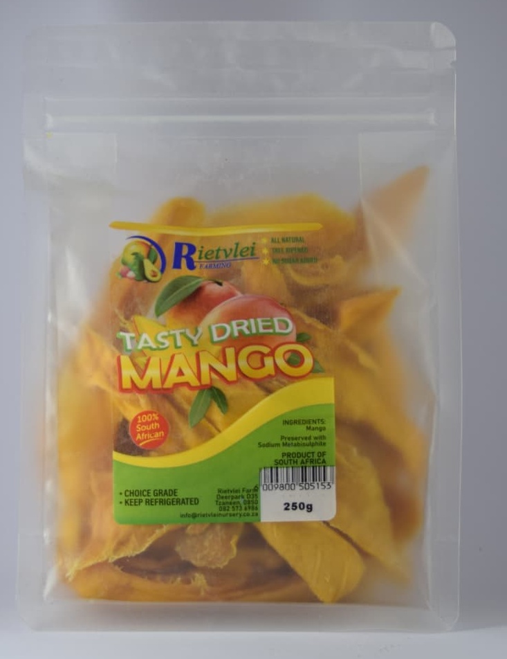 The Green Bag 250g pack of soft dried mango slices